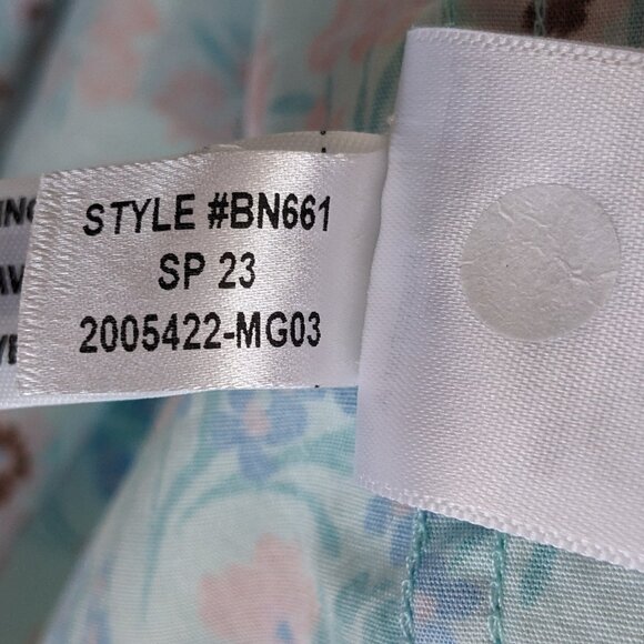 J Crew Printed Short-Sleeve Slim Flex Casual Floral Multicolor Shirt L - Picture 9 of 11